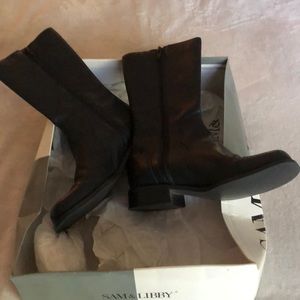 Sam & Libby Black Leather Boots